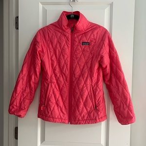 pink patagonia puffer jacket
